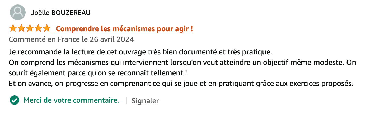 commentaire amazon 5 étoiles