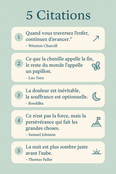 Citations 1 à 5