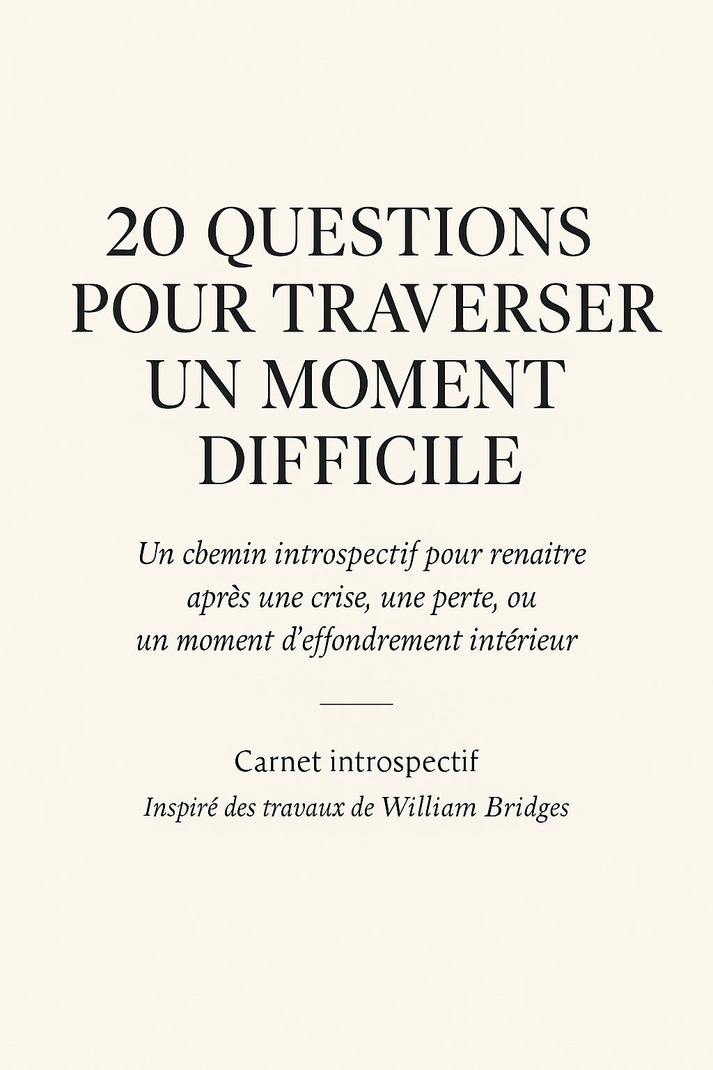 Carnet 20 questions à télécharger