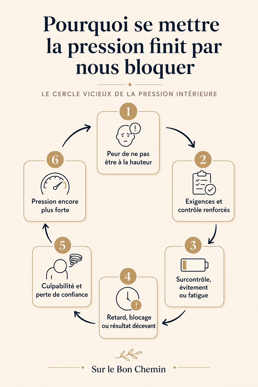 Schéma du cercle vicieux de la pression intérieure